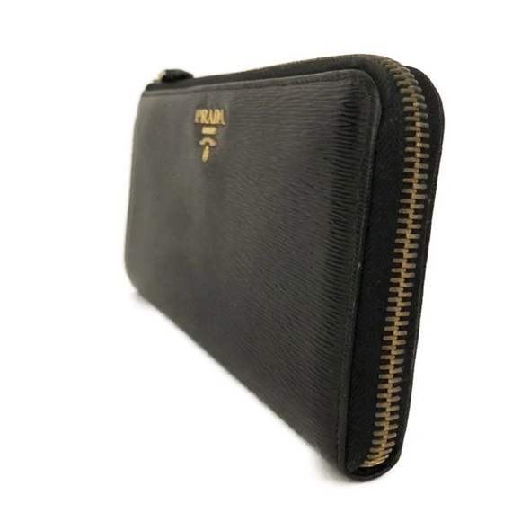 ✨🛍️ Prada Black Saffiano Leather Zip Around Wallet - Picture 3 of 7